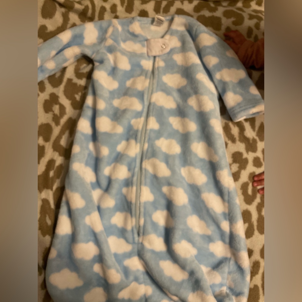 HB Baby Blue Cloud Print Sleepsack Small 0-6 Months